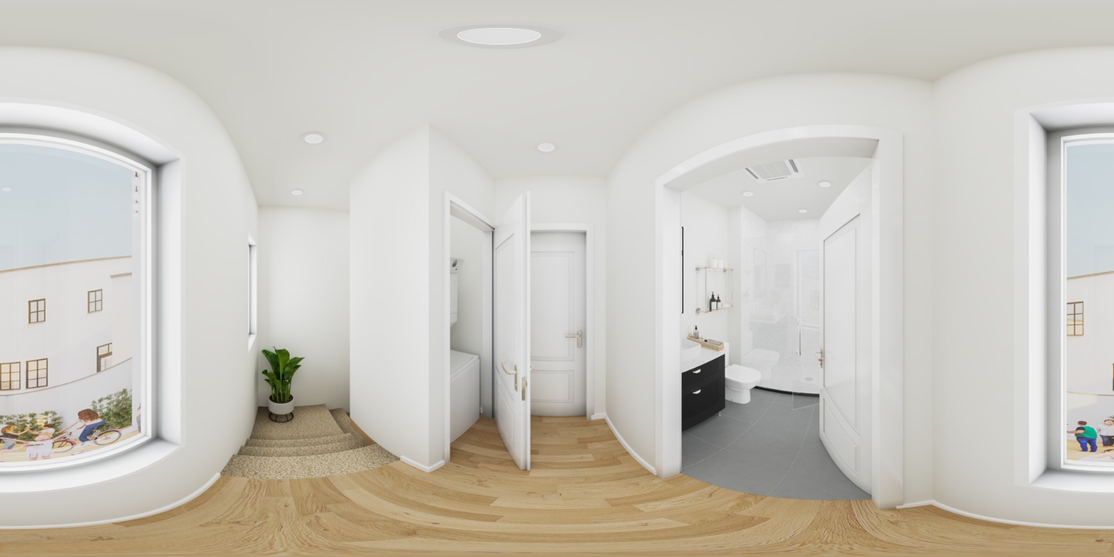 17. 360 Render of a Batharea cum alley, Arizona, USA